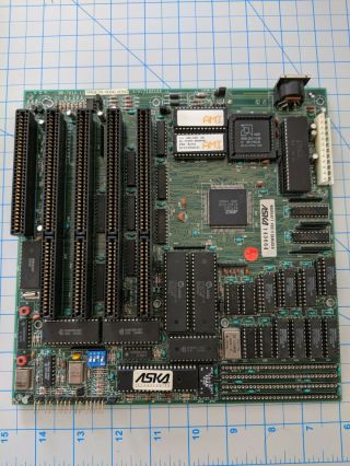 Aska Vintage 286 Cpu Motherboard 16mhz 287 - 8 Math Co - Processor And 1mb Ram
