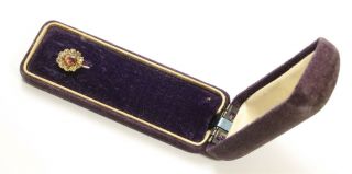Vintage Art Deco Era Amethyst Crystal Rhinestone Oval Stick Hat Pin
