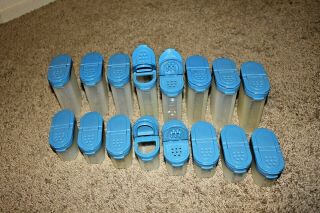 Vintage Blue Tupperware Modular Mates Shaker - Spice Containers