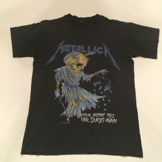 Metallica Vintage Their Money Tips The Scales Again 1989 T Shirt