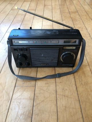 Vintage Sony Icf - 6500w 5 Band Receiver Fm/sw/mw