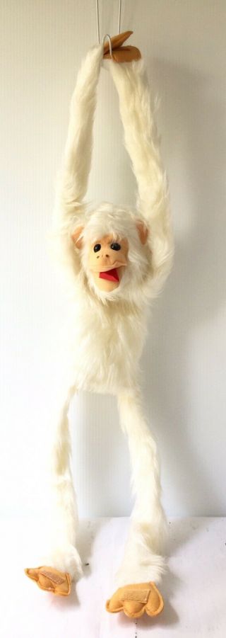 Vintage Hosung Monkey 1981 Hand Puppet Full Body Plush Stuffed Animal Squeaker