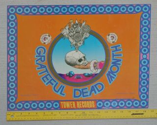 Grateful Dead Tower Records Promo Poster,  Vintage,  Grateful Dead Month