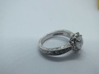 Vintage silver ladies TACORI cubic zirconia cluster ring.  Size I 1/2. 5