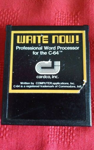 Commodore 64 Write Now Professional Word Processor Cartridge For The C - 64 System