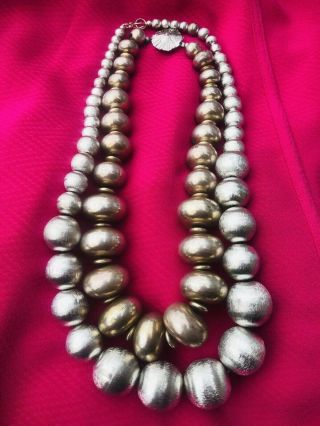 Vtg Southwest Necklace With Silver Navajo Pearl Type Beads