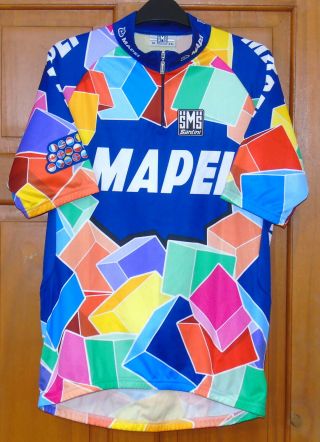 Near - Perfect Vintage Mapei Pro Team Jersey.  Santini Xxl 44 " Circumference
