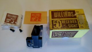 Vintage Williams 5d 22 - 410 Receiver Peep Sight Savage Stevens Over Under