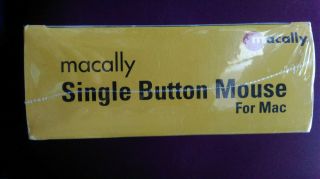 Vintage Macally Single Button Mouse for Apple Mac ADB Factory 3