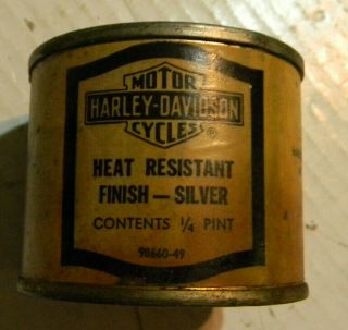 Vintage Harley Davidson 1/4 Pint Paint Can Paper Label