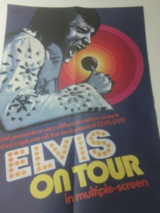 Vintage Elvis Promo Poster Elvis On Tour Estate Find Fan Club Lunch