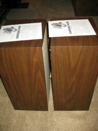 Advent Pair Floor Loudspeakers Henry Kloss Wooden Cabinet 6