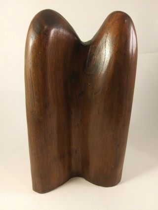 Vintage Mid Century Modern Art Sculpture Abstract Minimalist Wood 1960’s Carved