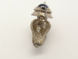 Vintage sterling silver genie in the lamp charm - opens. 5