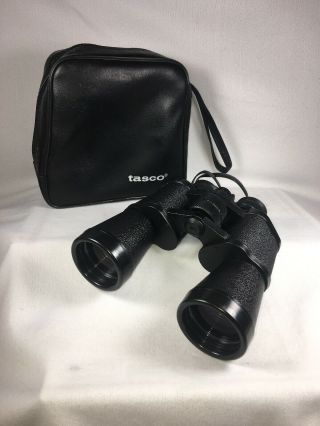 Vintage Tasco 10x50 Binoculars Zip Focus 2023 Wide Angle With Case A1203