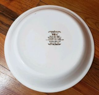 VINTAGE WATKINS Ceramic Deep Dish Apple Pie 11 inch Pan Plate 1982 2