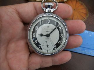 Ingersoll Ltd London Triumph Vintage Silver Tone Pocket Watch 62