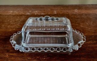 Vintage Imperial Glass " Candlewick " 1/8 Lb Butter Dish