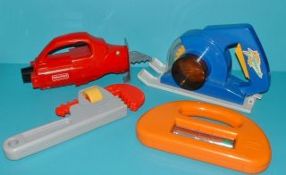 Vintage Little Tikes Tykes Fisher Price Pretend Play Tool Set Saw Wrench Level