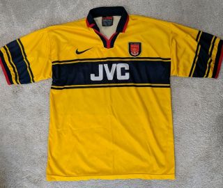 Vintage 96 - 97 Arsenal Away Shirt.  Vintage Arsenal Shirt.  Men 