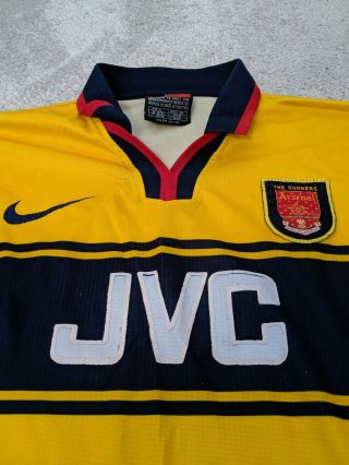 Vintage 96 - 97 Arsenal Away Shirt.  Vintage Arsenal Shirt.  Men ' s XL 3