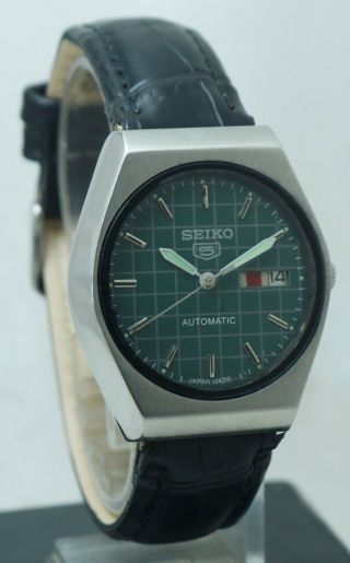 Vintage Seiko 5 Automatic 17 Jewels 6309 Day & Date Men 