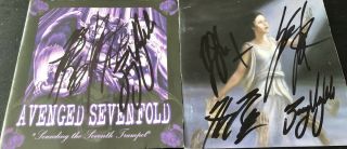 Signed Avenged Sevenfold Cd Inserts Goth Rock Emo Metal Vintage Retro Hipster