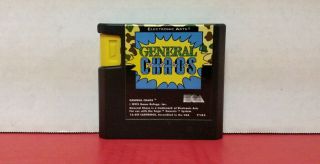 Vintage 1993 General Chaos Sega Genesis Video Game Cartridge