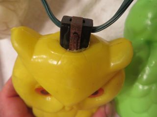 Vintage NOMA? Owl Party Lites String 7 Camping Rv Patio Blow Mold Lights 5