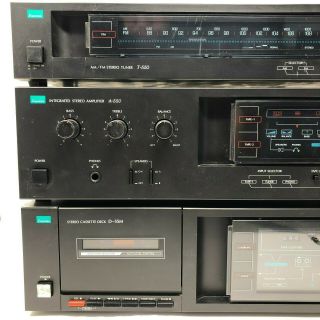 Vintage Sansui Stereo System Amplifier Tuner Tape Deck T - 550 A - 550 D - 55M 2