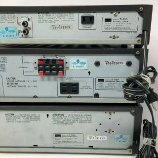 Vintage Sansui Stereo System Amplifier Tuner Tape Deck T - 550 A - 550 D - 55M 7