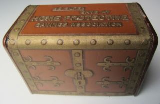 Home Protective Savings Association Vintage Treasure Chest Bank Brighton Pa