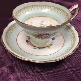 Hammersley Bone China Teacup And Saucer Vintage England Flowers,  English Tea