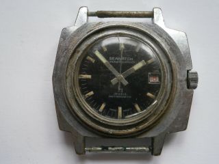 Vintage gents DIVERS STYLE wristwatch SEAWATCH mechanical watch spares 3