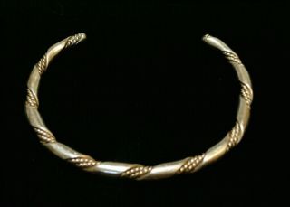 Vintage Navajo Sterling Silver Gf Twisted Rope Cuff Bracelet