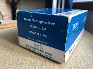 Vintage Ampex 820 Head Demagnetizer Demag For Reel - To - Reel Tape Recorders