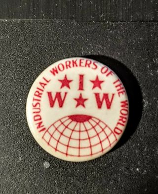 Iww Vintage Pin - Back Badge