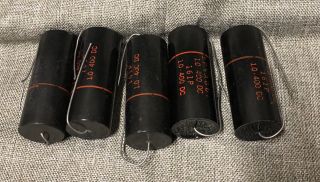 5 Vtg Sprague 160p 10mf 400v Dc Black Beauty Capacitors Tube Amp Caps