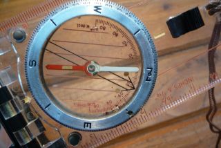 Vintage Silva The Ranger Type 15T U S.  Forestry Compass Made in Sweden 3