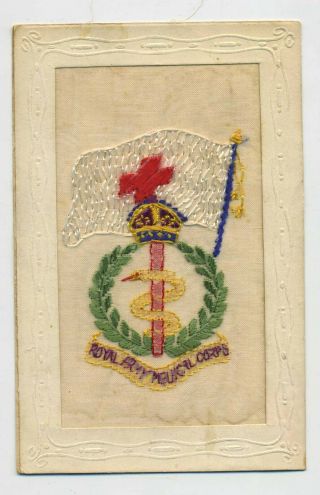 Ww1 Royal Army Medical Corp Vintage Ww1 Silk Postcard 27
