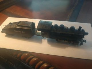Vintage Ho Scale Mantua 99 Steam Locomotive And Santa Fe Tender