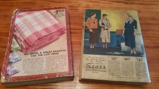 2 Vintage Sears Roebuck Fall Winter Catalogs 1934 1935 - 36 Chicago Depression Era 5