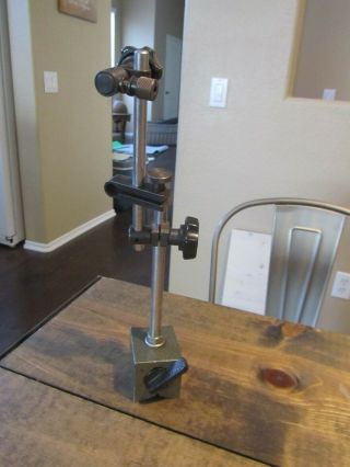 Vintage Magnetic Base Indicator Holder Stand W/ Attachments