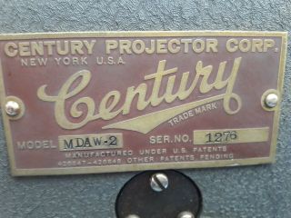 Century 35mm movie projector group. 2