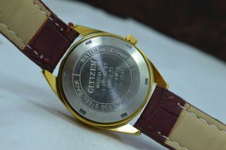 Vintage Citizen Gold Plated Day Date 21 Jewels Automatic Men ' s Wrist Watch 4