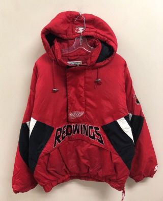 Vintage Detroit Red Wings Starter Nhl Insulated Jacket Size Xl