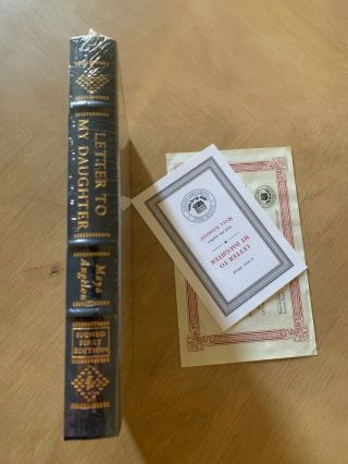 Easton Press - Maya Angelou “ Letter To My Daughter “ Signed - First Edition