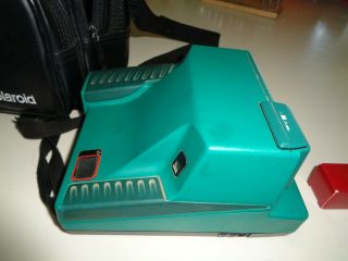 Vintage Polaroid Impulse 600 Instant Film Camera with Case Teal Body EUC 2