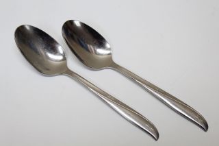2 Vintage Oneida Community Twin Star Stainless Steel Flatware Youth Spoons