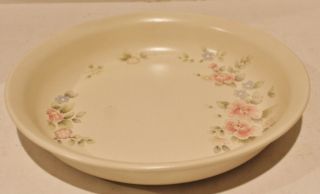 Vtg Pfaltzgraff Tea Rose Pie Plate/spaghetti Bowl 10.  5 " Pink Floral On Ivory - Euc